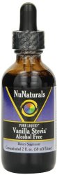 NuNaturals Nustevia Vanilla Alcohol Free Stevia Glass Bottle Liquid, 2-Ounce