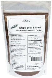 NuSci Grape Seed Extract Powder Standardized 95% Proanthocyanidins OPC (100 grams (3.52 oz)) GMO Free Non-Irradiated