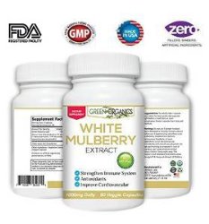 Pure White Mulberry Leaf Extract – Premium 1000mg – Natural Blood Sugar Stabilizing & Weight Loss Support Supplement – Antioxidant Rich & High In Fiber and Protein