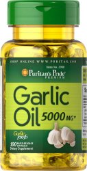 Puritan’s Pride Garlic Oil 5000 mg-100 Softgels