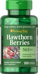 Puritan’s Pride Hawthorn Berries 565 mg-100 Capsules