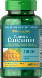 Puritan’s Pride Turmeric Curcumin 1000 mg-60 Capsules