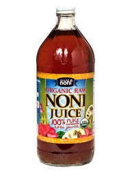 Raw Organic Hawaiian Noni Juice – 32 Ounce Glass Bottle