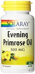 Solaray Evening Primrose High Potency Oil Capsules, 500 mg, 90 Count
