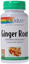 Solaray Ginger Root, 550 mg, 100 Count