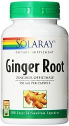 Solaray Ginger Root Capsules, 550 mg, 180 Count