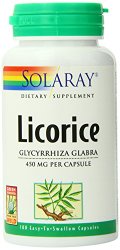 Solaray Licorice Root Capsules, 450 mg, 100 Count