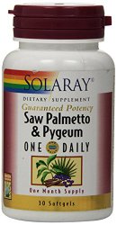 Solaray One Daily Saw Palmetto and Pygeum Supplement, 30 Count
