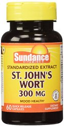 Sundance St John’s Wort Extract 300 mg Tablets, 60 Count