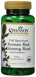 Swanson Premium Full-Spectrum Korean Red Ginseng Root 400 mg, 90 Capsules