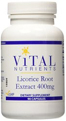 Vital Nutrients Licorice Root Extract Supplement, 400 mg, 90 Count