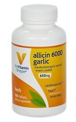 Vitamin Shoppe – Allicin 6000 Garlic, 650 mg, 100 caplets