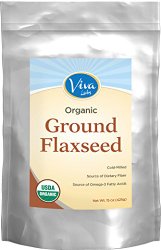 Viva Labs – The BEST Organic Ground Flax Seed, Proprietary Cold-milled Technology, 15 oz
