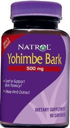 Yohimbe Bark – 500 mg, 90 Capsules