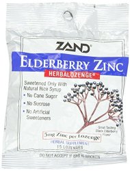 Zand Herbalozenge, Sweet Elderberry Zinc, 15 Count (Pack of 12)