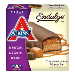 Atkins Endulge Chocolate Caramel Mousse Treat Bar, 1.2 oz., 5 Count Bars
