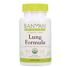 Banyan Botanicals Lung Formula – Certified Organic, 90 Tablets – Supports Proper Function of the Lungs