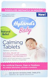 Hyland’s Baby Calming Tablets, Natural Sleeplessness, Fussiness, and Irritability Relief for Infants, 125 Count