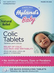 Hyland’s Baby Colic Tablets, Natural Relief of Colic Gas Pain and Irritability, 125 Count