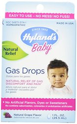 Hyland’s Baby Gas Drops, Natural Gas Discomfort and Pain Relief, Natural Grape Flavor, 1 Ounce