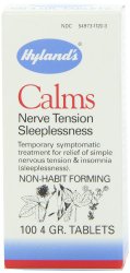 Hyland’s Calms Nervous Tension and Sleeplessness Tablets, Natural Homeopathic Relief of Nervous Tension, 100 Count