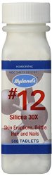 Hyland’s Cell Salts #12 Silicea 30X Tablets, Natural Homeopathic Acne, Pimples, Blackheads and Hair and Nails Relief, 500 Count