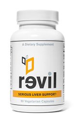 Revil – Serious Liver Support and Liver Detox (With Organic Milk Thistle, Organic Reishi Mushroom, NAC)