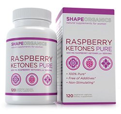 Shape Organics Raspberry Ketones Pure for Fat Reduction and Weight Management, No Additives, No Added Caffeine