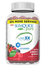 SLIMQUICK Pure Mixed Berry Gummies Weight Loss Supplement, 60 Count