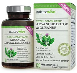 Total Colon Care: Advanced Detox & Cleanse with Digestive Enzymes for Colon Health & Weight Loss, 30 to 60-Day Supply, 120 Caps