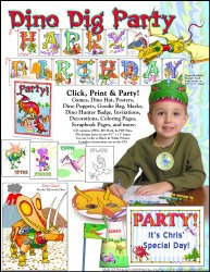 ScrapSMART – Dino Dig Party Kit – Jpeg, PDF, and Microsoft Word Files for Mac [Download]