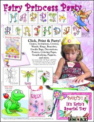 ScrapSMART – Fairy Princess Party Kit – Jpeg, PDF, and Microsoft Word Files [Download]