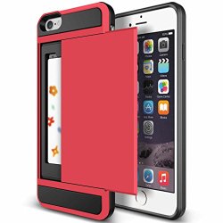Superstart Red Shockproof Resistant Hard PC + Soft TPU Rubber Bumper Cover for iPhone 6 plus/6s plus 5.5 Inch