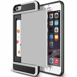 Superstart Silver Shockproof Resistant Hard PC + Soft TPU Rubber Bumper Cover for iPhone 6 plus/6s plus 5.5 Inch