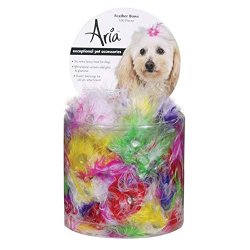 Aria Feather Dog Bows Canister, 100-Pack