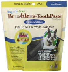 ARK Naturals PRODUCTS for PETS 326070 12-Ounce Breath-Less Chewable Brushless Toothpaste, Small/Medium