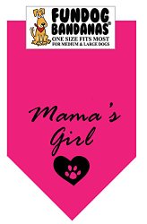 BANDANA – Mama’s Girl for Medium to Large Dogs – hot pink