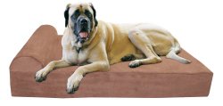 Big Barker 7″ Pillow Top Orthopedic Dog Bed – XL Size – 52 X 36 X 7 – Khaki – For Large and Extra Large Breed Dogs (Headrest Edition)