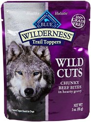 Blue Buffalo Wilderness Trail Toppers Chunky Beef Bites Dog Food, 24 by 3 oz.