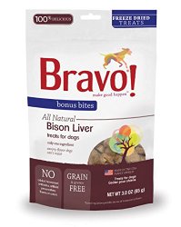 Bravo Bonus Bites Freeze Dried Buffalo Livers, 3-Ounce