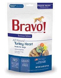 Bravo Bonus Bites Freeze Dried Turkey Heart, 2-Ounce