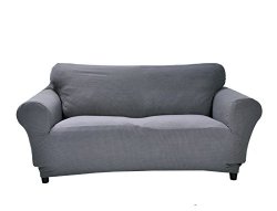 Chunyi Jacquard Sofa Covers 1-Piece Polyester Spandex Fabric Slipcover (Sofa, Gray)