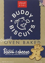 Cloud Star Buddy Biscuits Dog Treats, Bacon and Cheese Flavor, 16-Ounce Boxes (Pack of 6)