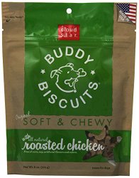 Cloud Star Soft & Chewy Buddy Biscuits Dog Treats, Roasted Chicken Flavor, 6-Ounce Pouches (Pack of 4)