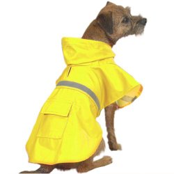 Dog Rain Coat – Yellow w/Reflective Stripe – XX-Large (XXL)