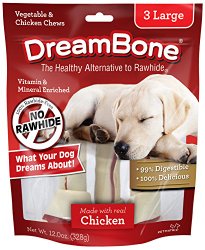DreamBone Chicken Dog Chew, Large, 3-count