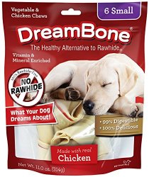 DreamBone Chicken Dog Chew, Small, 6-count