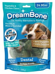 DreamBone Dental Dog Chew, Mini, 24-count