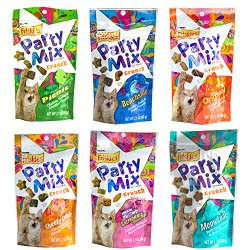 Friskies Party Mix Crunch Variety Pack (6 Fun Flavors 2.1 oz each) – Picnic, Beachside, Cheezy Craze, Original, California Dreamin’, and Meow Luau