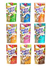 Friskies Party Mix Crunch Variety Pack (9 Flavors) – Wild West, Morning Munch, Mixed Grill, Picnic, Beachside, Cheezy Craze, Original, California Dreamin’, and Meow Luau